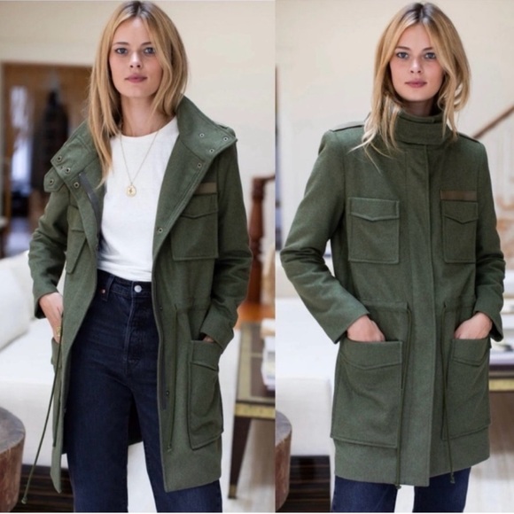 Emerson Fry Jackets & Blazers - Emerson Fry Army Coat Olive Green Wool Blend Jacket